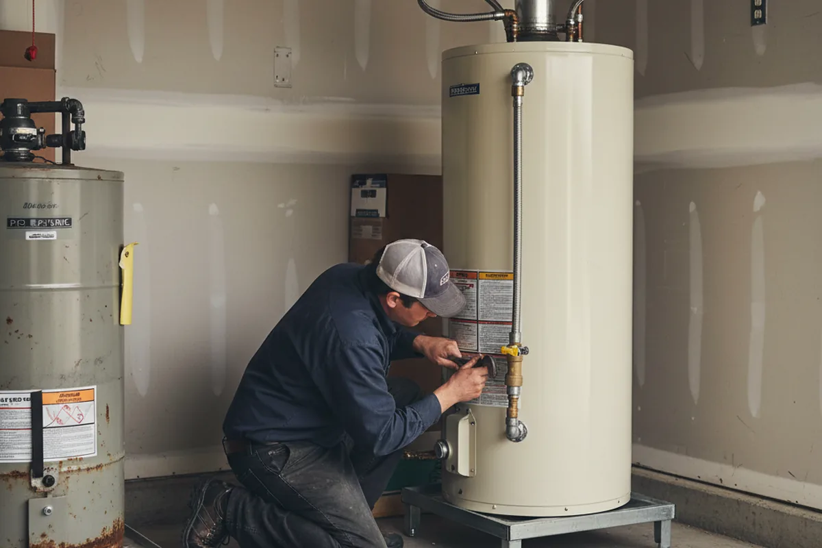 Water heater and shutoff valve replacement in Fountain City